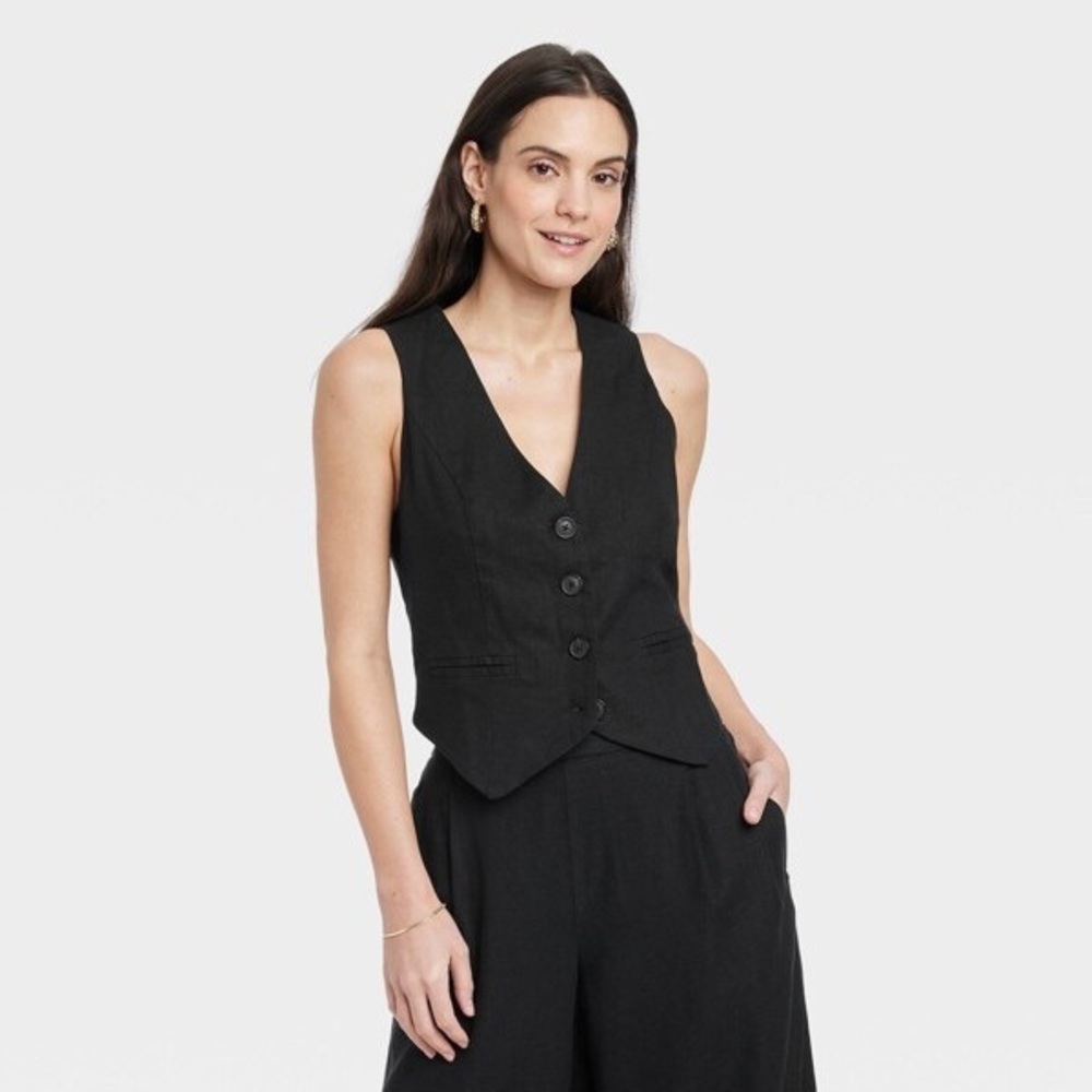 NWOT Women’s A New Day Linen Vest